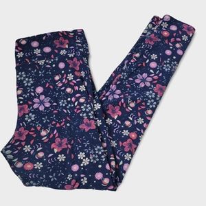 LuLaRoe - Tall & Curvy TC Blue Multicolored Leggings - Sz XL